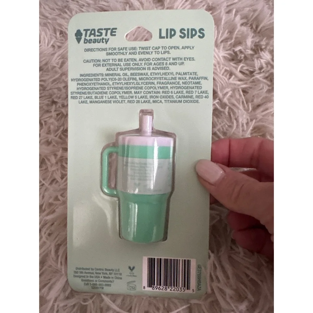 Taste Beauty Shake It Up! Fresh Mint Lip Sips Flavored Lip Balm Drink Cup Design